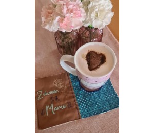 Stickdatei - Spruch "Zuhause ist da, wo Mama ist"